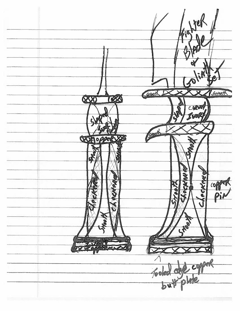Behring-Checkering Set-Rosewood Burl Fighter Handle Sketch.jpg-KT.jpg