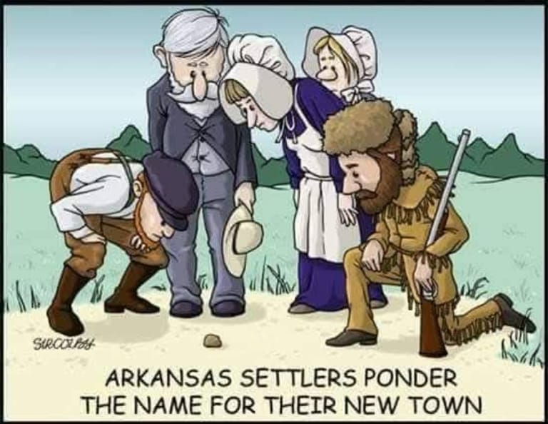 Arkansas settlers ponder the name for their new town.jpg